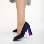 Pantofi dama Marco albastri din piele intoarsa Cecelia