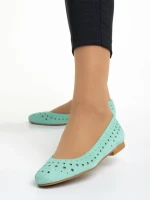 Balerini dama Marco verzi din piele intoarsa Parisa