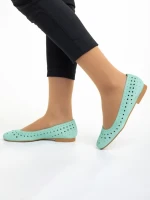 Balerini dama Marco verzi din piele intoarsa Parisa