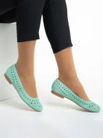 Balerini dama Marco verzi din piele intoarsa Parisa