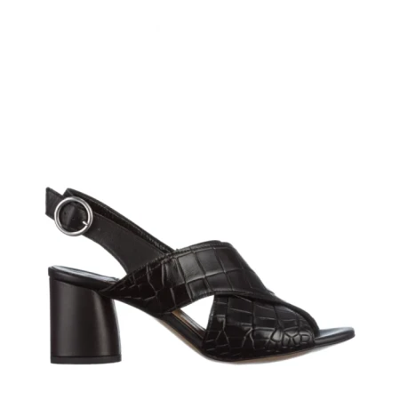 Sandale dama Marco negre din piele naturala Dagmar