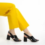 Sandale dama Marco negre din piele naturala Dagmar