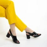 Sandale dama Marco negre din piele naturala Dagmar