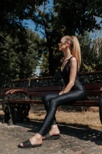 Papuci dama negri din material sintetic Raimonda