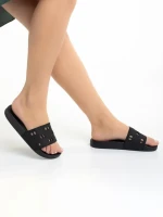 Papuci dama negri din material sintetic Raimonda