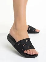 Papuci dama negri din material sintetic Raimonda