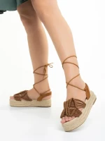 Sandale dama maro din material textil Akulina