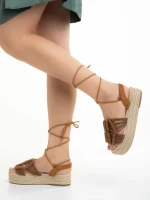 Sandale dama maro din material textil Akulina