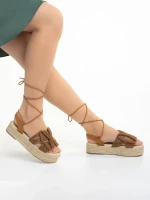 Sandale dama maro din material textil Akulina