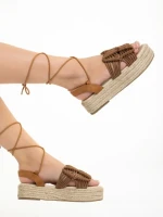 Sandale dama maro din material textil Akulina