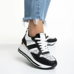 Pantofi sport dama negri din piele ecoloigca Izebel