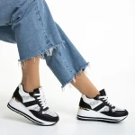 Pantofi sport dama negri din piele ecoloigca Izebel