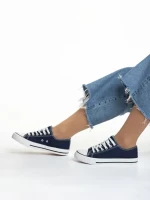 Tenisi dama albastri din material textil Sanaa