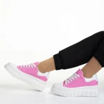 Tenisi dama roz din material textil Abon