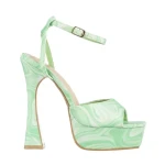 Sandale dama verzi din material textil Nerissa