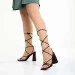 Sandale dama maro din piele ecologica Odilia