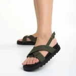 Sandale dama verzi din piele ecologica Helvia