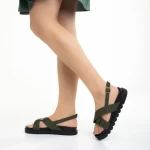 Sandale dama verzi din piele ecologica Helvia