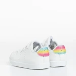 Pantofi sport copii albi cu rogvaiv din piele ecologica Omar