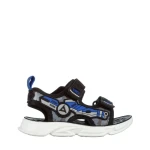 Sandale copii negre cu albastru din material textil Tihana