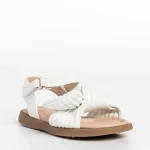 Sandale copii albe din piele ecologica Anuki