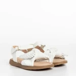 Sandale copii albe din piele ecologica Anuki