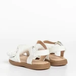 Sandale copii albe din piele ecologica Anuki