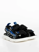 Sandale copii negre cu albastru din material textil Tihana