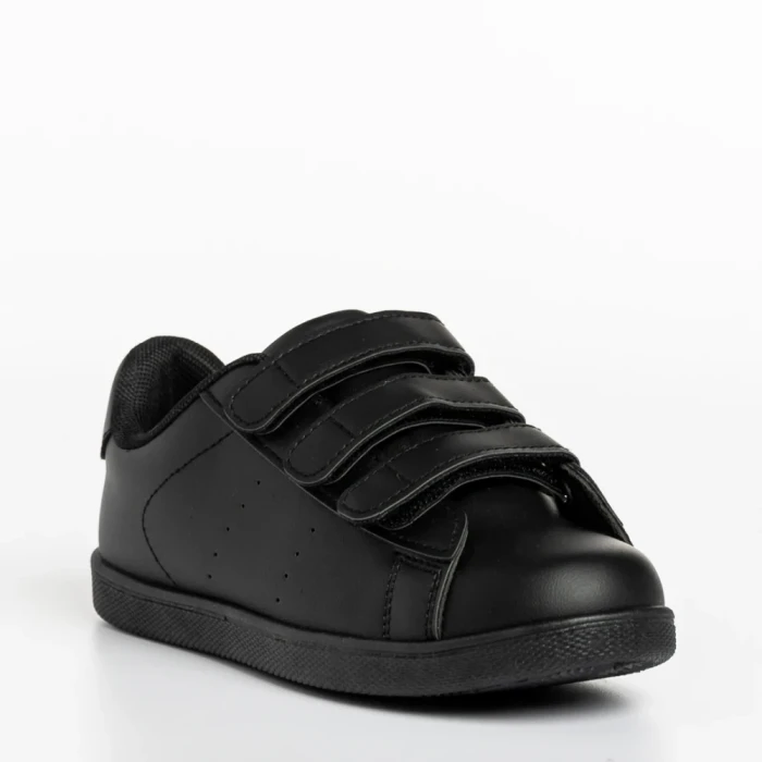Pantofi sport copii negri din piele ecologica Frost