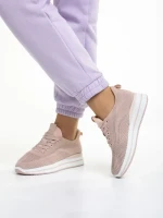 Pantofi sport dama roz din material textil Jelena
