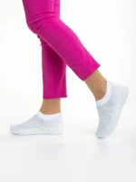 Pantofi sport dama albi din material textil Sorrel