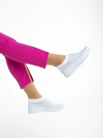 Pantofi sport dama albi din material textil Sorrel