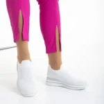 Pantofi sport dama albi din material textil Moira