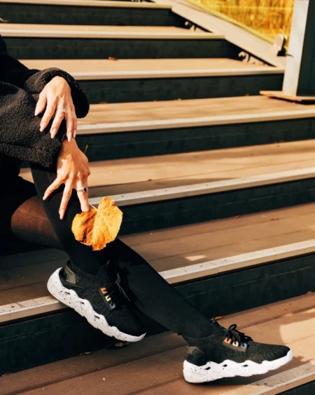 Pantofi sport dama negri din material textil Ankita