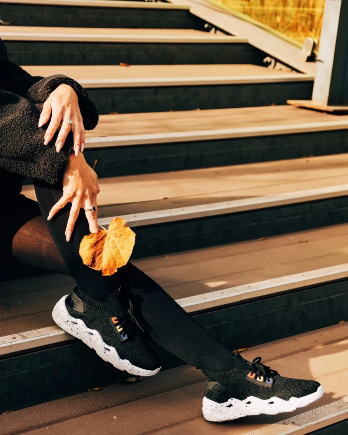 Pantofi sport dama negri din material textil Ankita