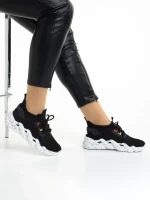 Pantofi sport dama negri din material textil Ankita
