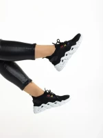 Pantofi sport dama negri din material textil Ankita