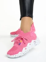 Pantofi sport dama fucsia din material textil Ankita