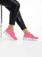 Pantofi sport dama fucsia din material textil Ankita