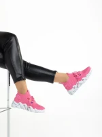 Pantofi sport dama fucsia din material textil Ankita