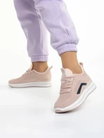 Pantofi sport dama roz din material textil Lovella