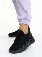 Pantofi sport dama negri din material textil Leanna