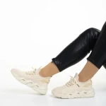Pantofi sport dama bej din material textil Leanna