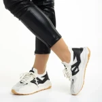 Pantofi sport dama bej din piele ecoloigca si material textil Souta