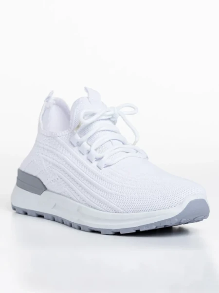 Pantofi sport barbati albi din material textil Ramiro