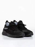 Pantofi sport barbati negri din material textil Tiago