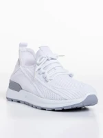Pantofi sport barbati albi din material textil Kaiden