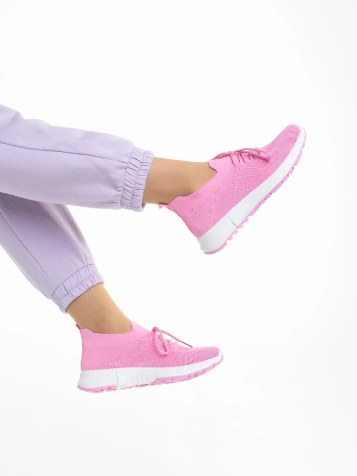 Pantofi sport dama fucsia din material textil Almas