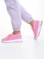 Pantofi sport dama fucsia din material textil Almas
