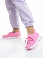 Pantofi sport dama fucsia din material textil Almas